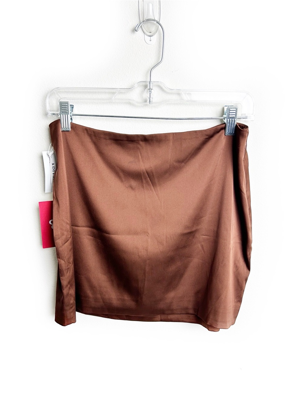 Sunday Best by Aritzia NWT Rocco Satin Mini Skirt Cognac Fall Size 8 - Picture 2 of 10